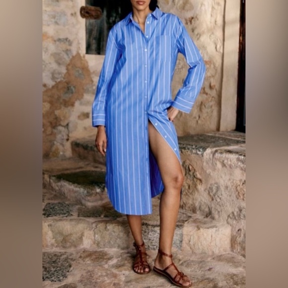 Sézane Tymea Midi Shirt Dress FR38/US6 - Picture 4 of 13